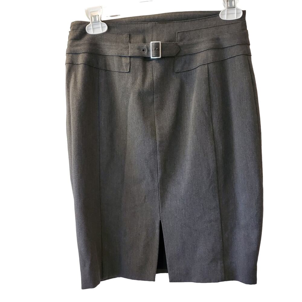 Express Women’s Gray Belted Knee Length Pencil Skirt Size 00